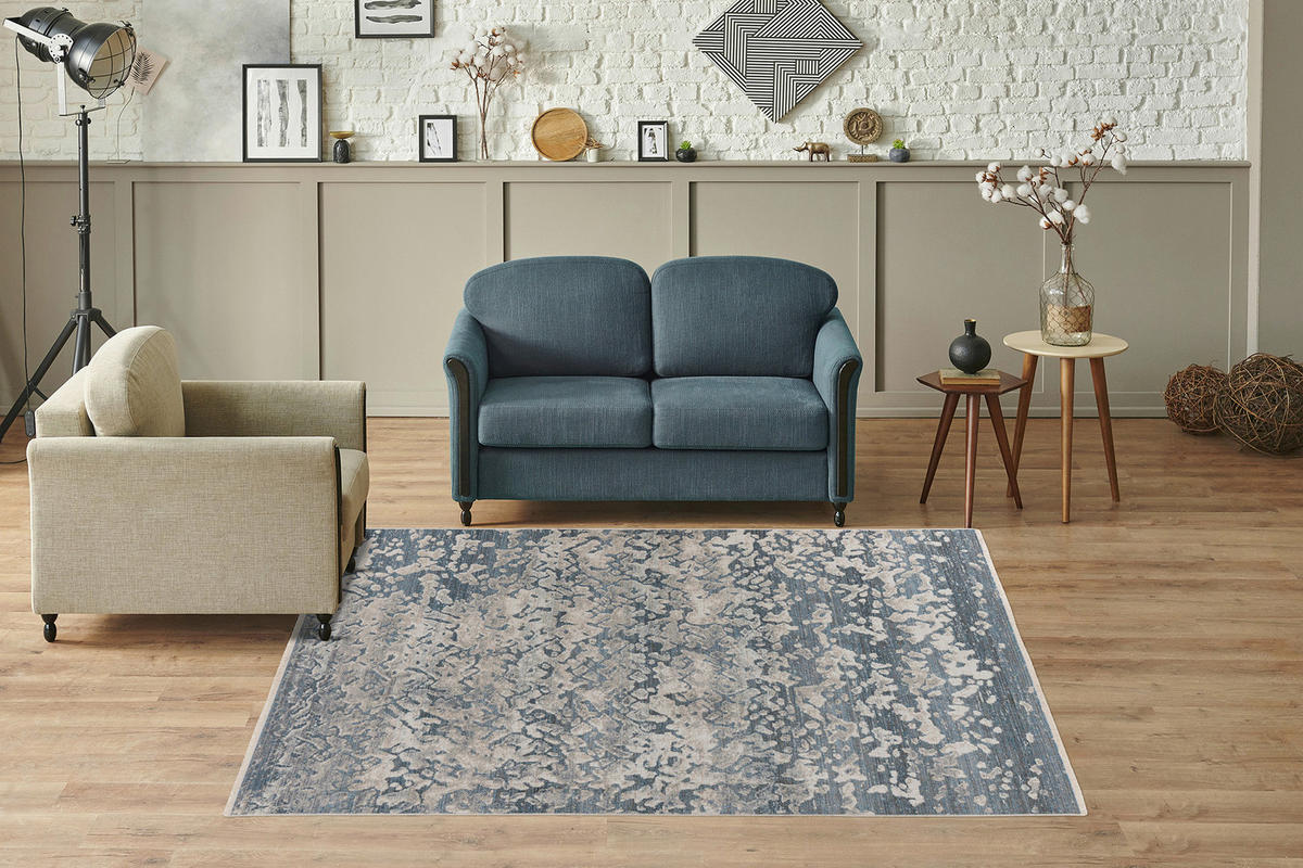 Kayoom Kurzflorteppich Milan 325 anthrazit B/H/L: ca. 80x0,5x150 cm Milan 325 - anthrazit (150,00/80,00/0,50cm) - Kayoom