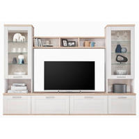 Wohnwand Romance Sibiu Lärche Nachbildung Eiche San-Remo Nachbildung B/H/T: ca. 277x191x43 cm Romance - Eiche (277,00/191,00/43,00cm)