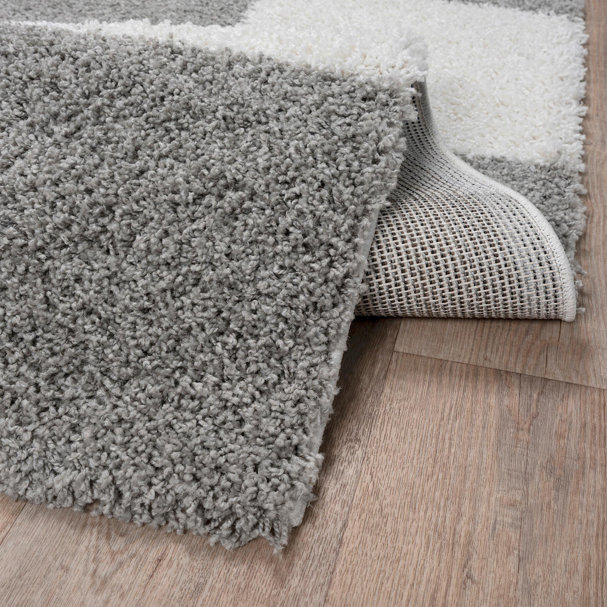 Sanat Hochflorteppich MILANO hellgrau B/L: ca. 60x110 cm MILANO - hellgrau (60,00/110,00cm) - Sanat