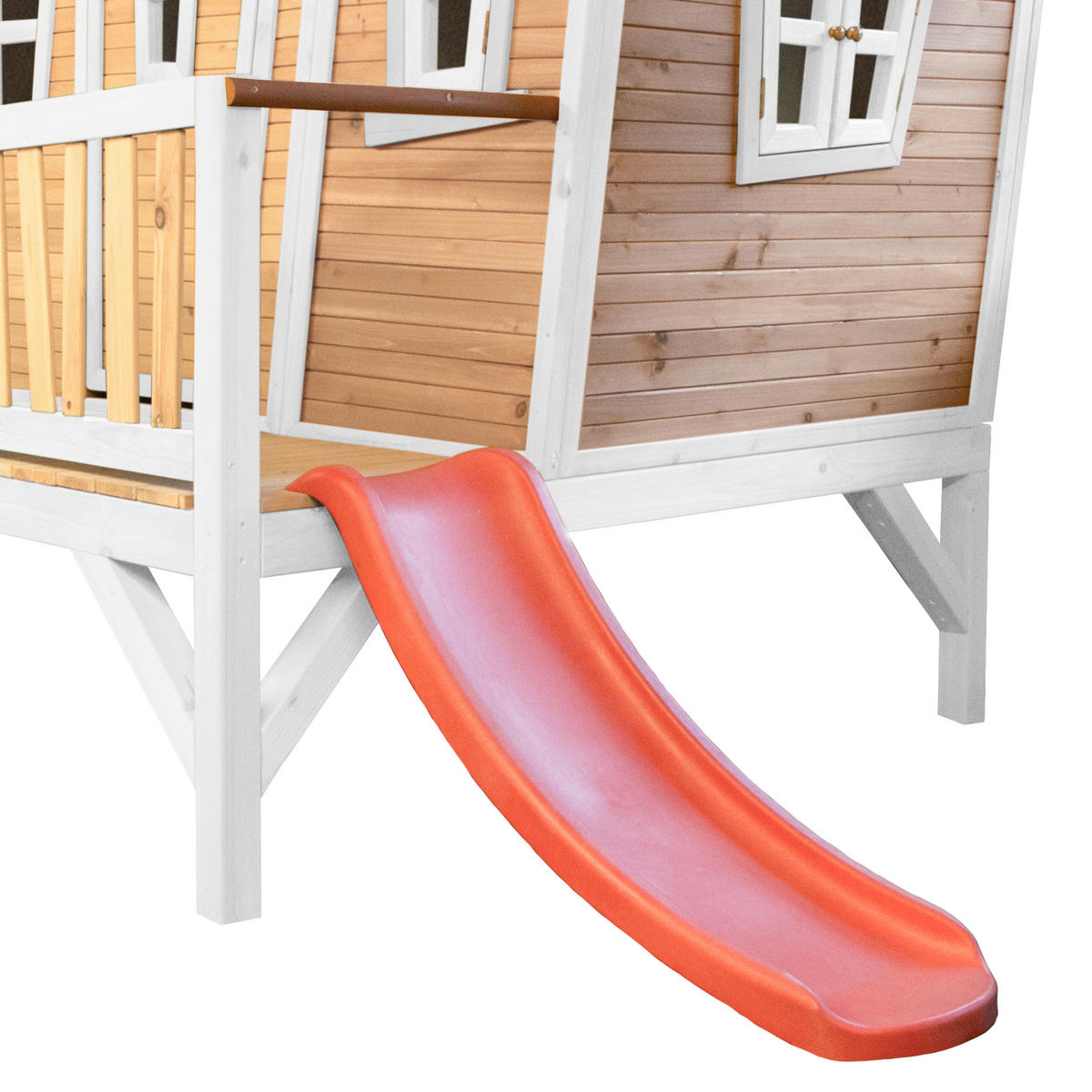 AXI Spielhaus Emma braun B/H/L: ca. 349x227x193 cm Emma - braun/weiß (193,00/349,00/227,00cm) - AXI