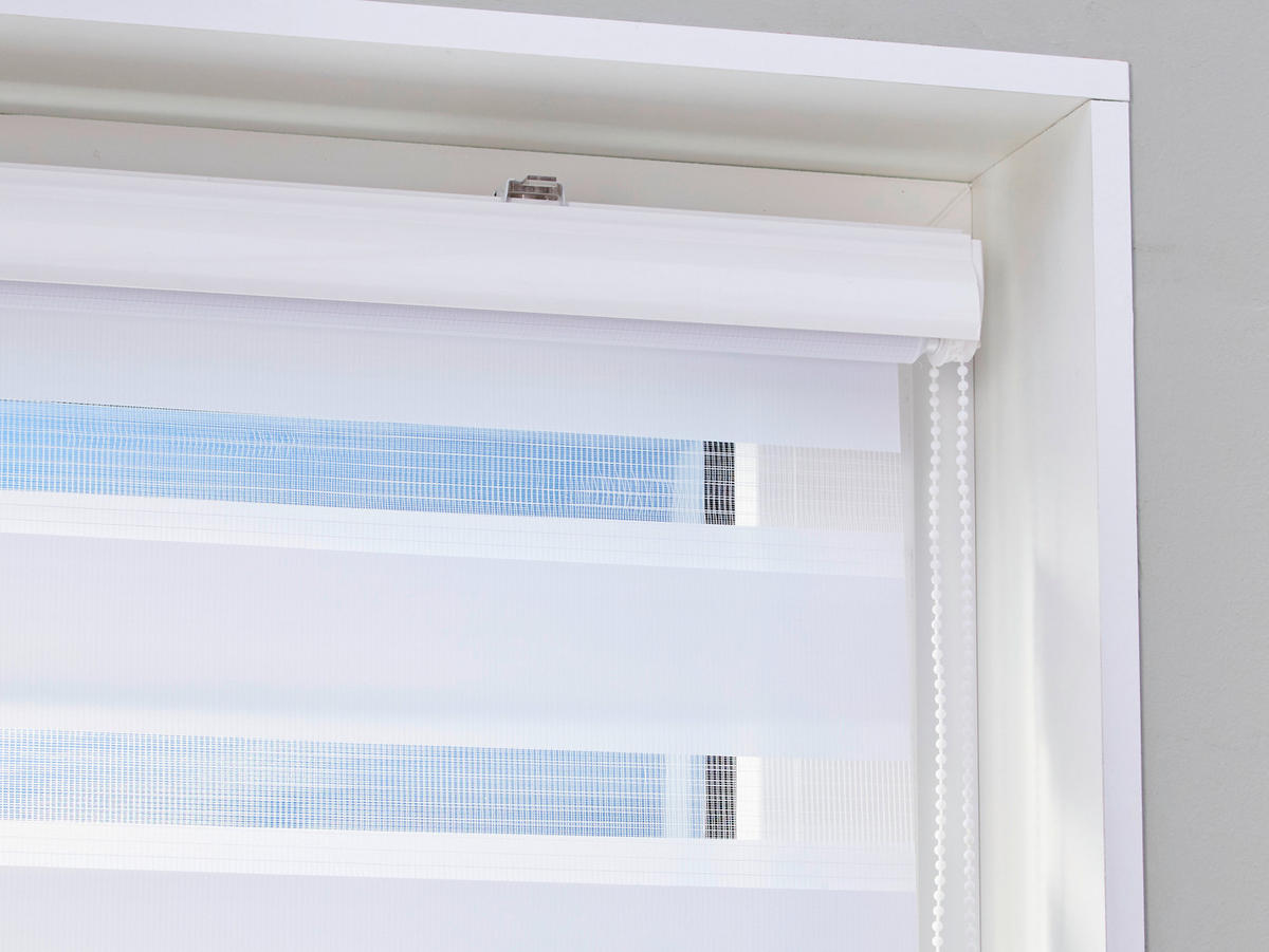 Doppelrollo mit Blende Easy-Fix weiß B/L: ca. 65x160 cm Easy-Fix - weiß (65,00/160,00cm) - POCOline