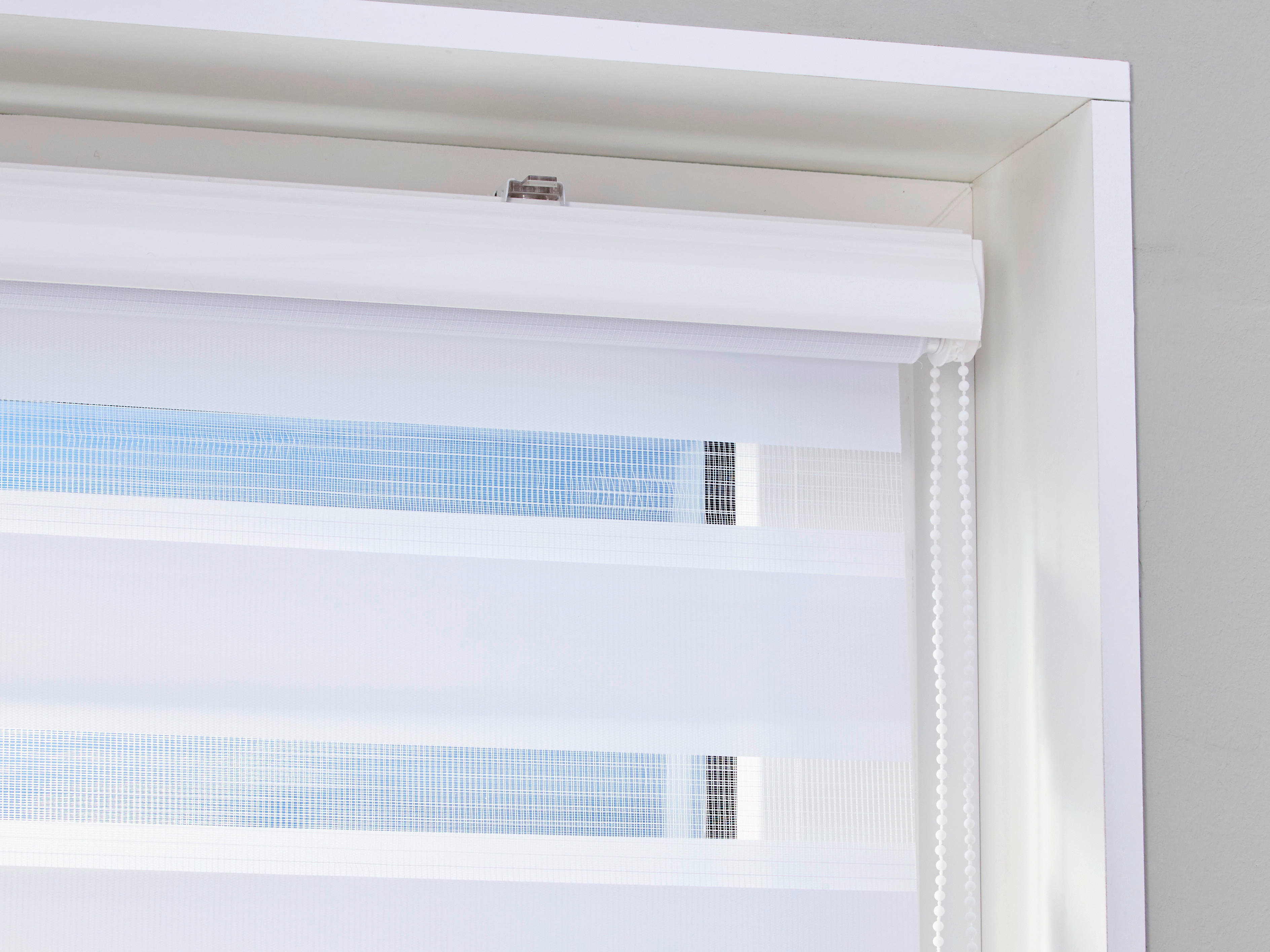 Thumbnail - POCOline Doppelrollo mit Blende Easy-Fix weiß B/L: ca. 95x160 cm