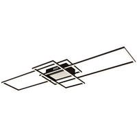 GLOBO LED-Deckenleuchte schwarz Metall Aluminium B/H/L: ca. 42x6,8x110,8 cm 1 Brennstellen SAUNDERS - schwarz (110,80/42,00/6,80cm) - GLOBO