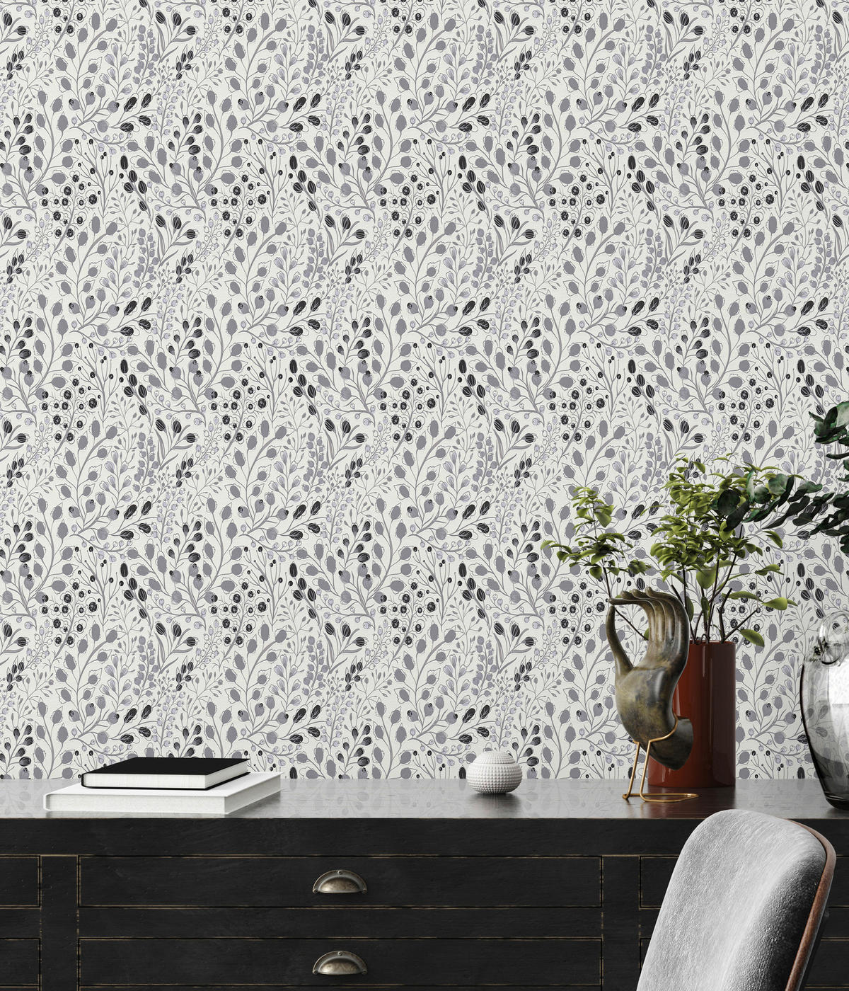 A.S.Creation Vliestapete Attractive 2 Floral grau B/L: ca. 53x1005 cm Attractive 2 - grau (53,00/1005,00cm) - A.S.Creation
