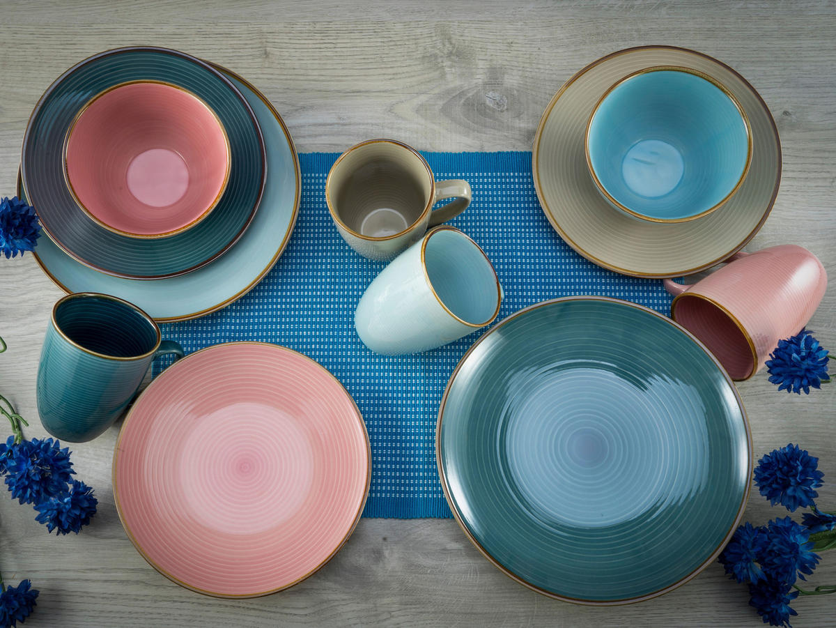 CreaTable Kombiservice COSY DAY bunt Steinzeug 16 tlg. COSY DAY - bunt - CreaTable