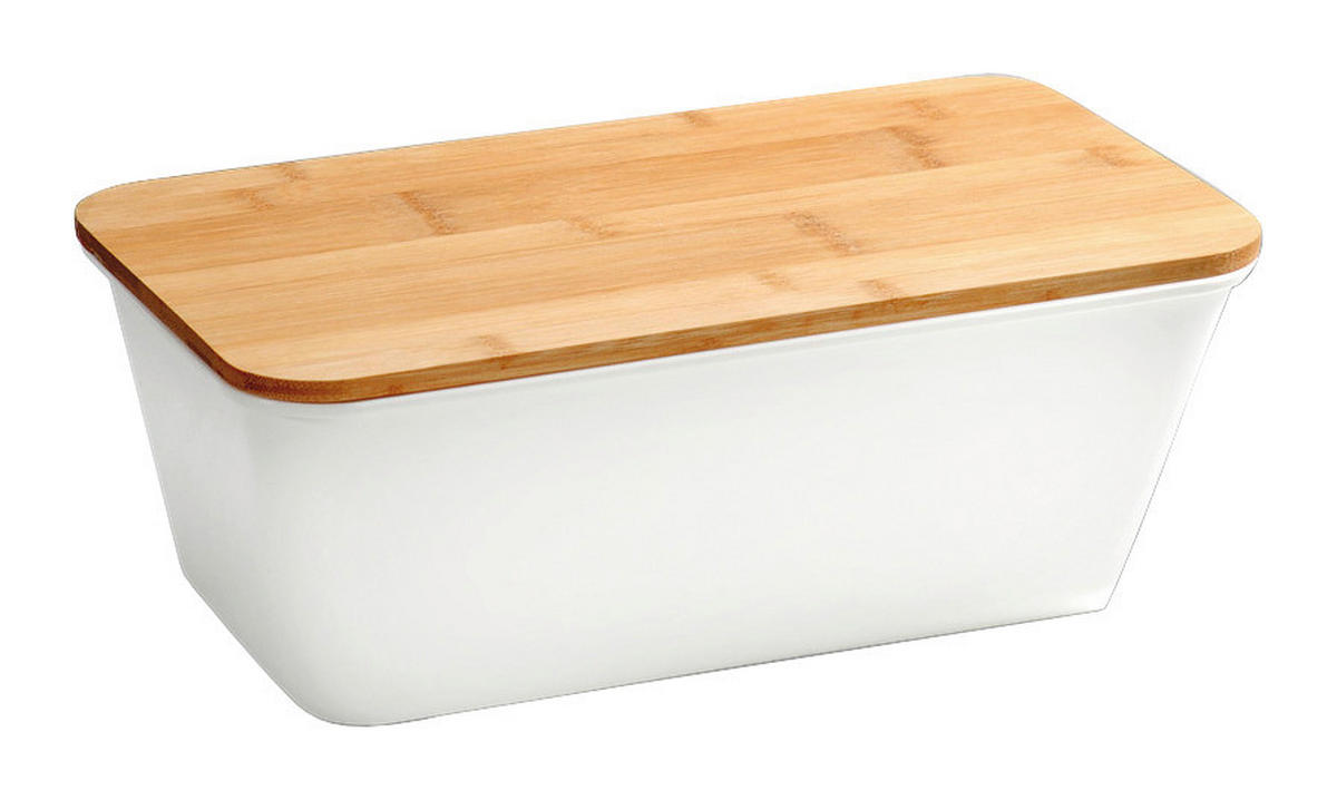 Kesper Brotkasten weiß Kunststoff B/H/L: ca. 20x13,5x35 cm Brotkasten - weiß (35,00/20,00/13,50cm) - Kesper