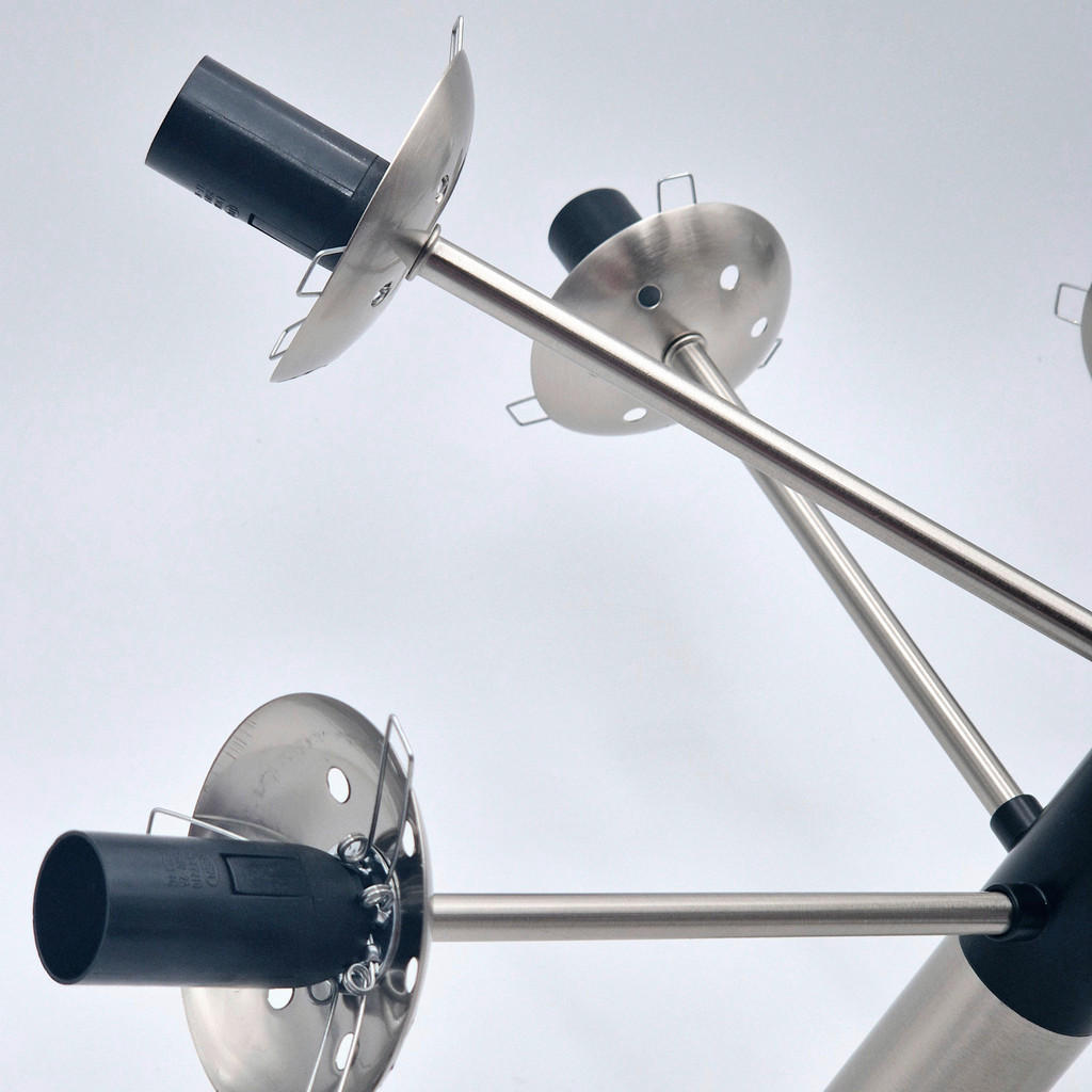 Thumbnail - Lamkur Deckenleuchte Chrom Stahl Glas B/H/L: ca. 66x68x66 cm E14 8 Brennstellen