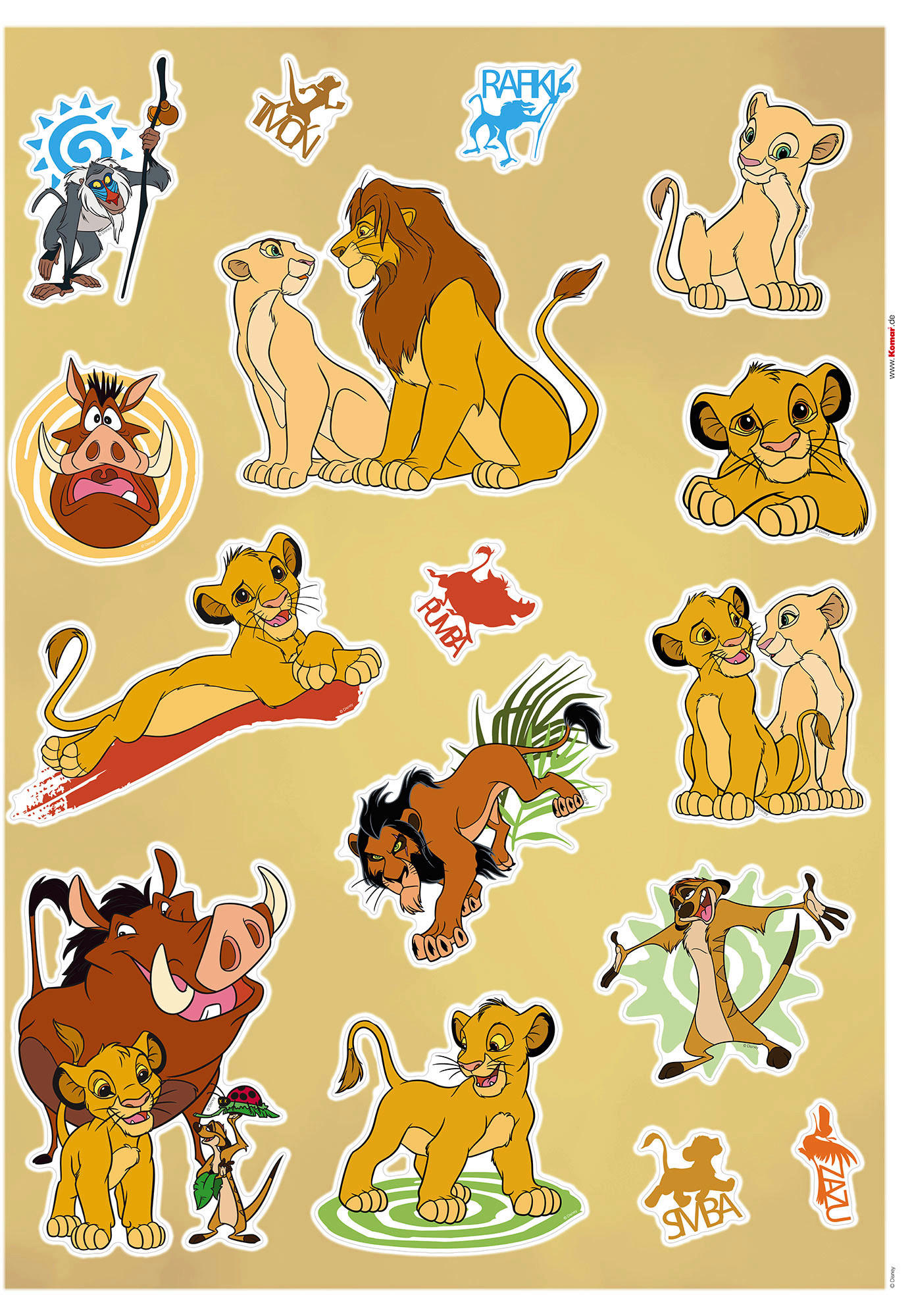 Komar Wandtattoo Lion King Circle of Life König der Löwen Lion King Circle of Life B/L: ca. 50x70 cm Lion King Circle of Life - (50,00/70,00cm) - Komar