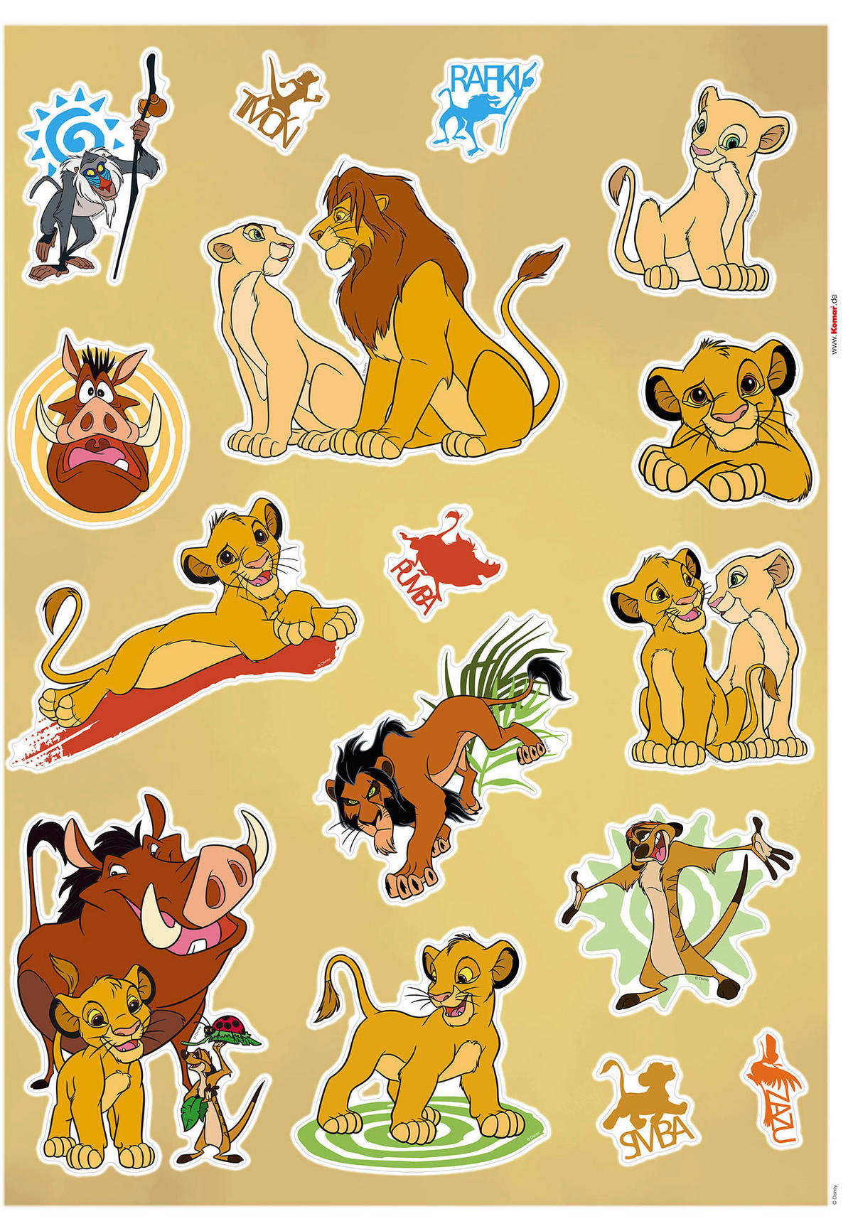 Komar Wandtattoo Lion King Circle of Life König der Löwen Lion King Circle of Life B/L: ca. 50x70 cm Lion King Circle of Life - (50,00/70,00cm) - Komar