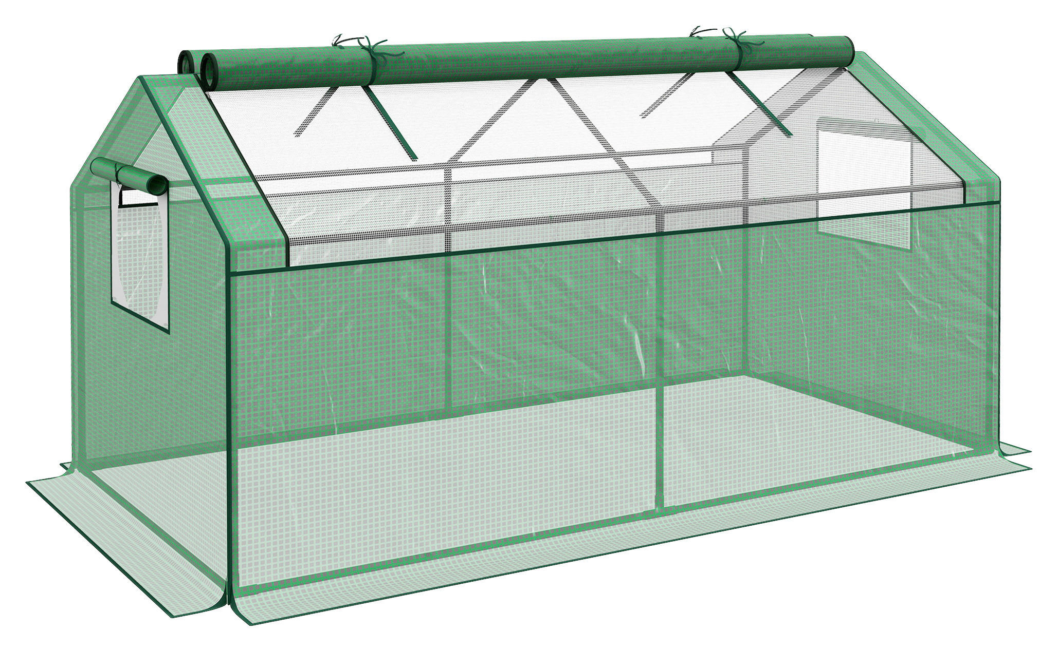 Outsunny Gewächshaus B/H/L: ca. 92x180x92 cm Gewächshaus - grün (92,00/92,00/180,00cm) - Outsunny