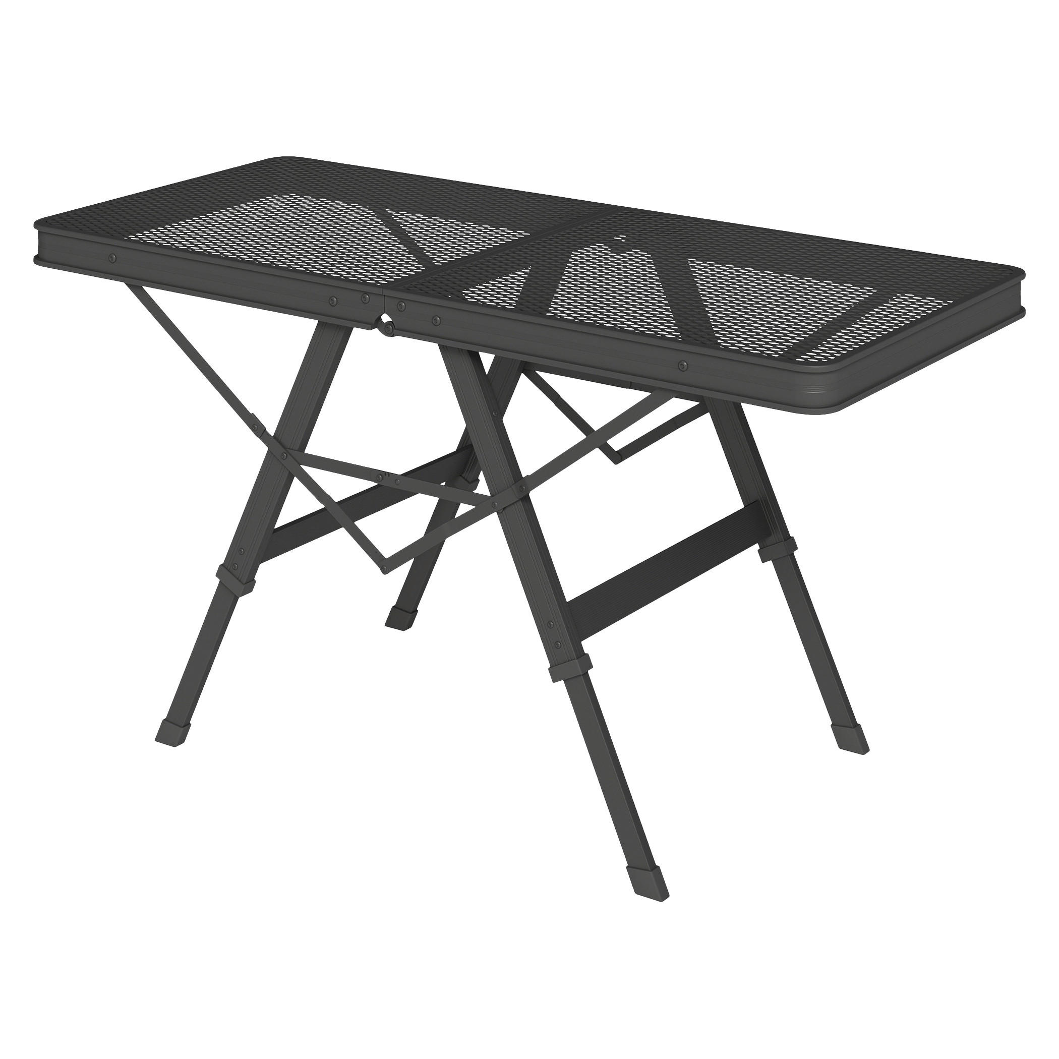 Outsunny Campingtisch schwarz Metall B/H/L: ca. 40,5x58x90 cm Campingtisch - schwarz (90,00/40,50/58,00cm) - Outsunny