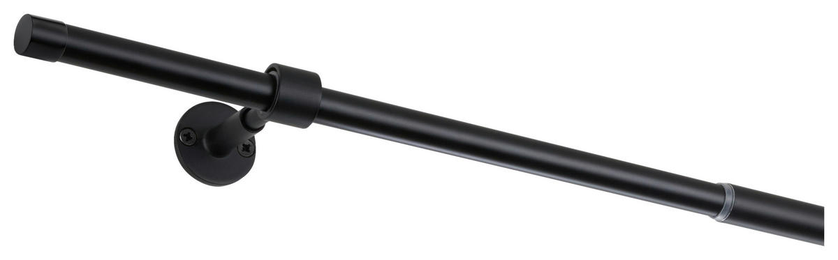 Stilgarnituren schwarz Metall L: ca. 400 cm ausziehbar von ca. 210 bis 400 cm 1.0 Läufe Teleskopgarnitur_2in1 - schwarz (400,00cm) - ondeco