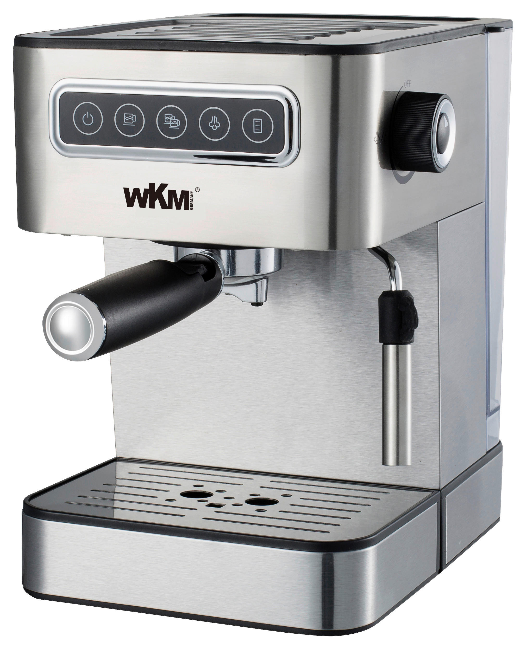 WKM Espressomaschine ESP-850 stahlfarbig Edelstahl B/H/T: ca. 20x29,7x28,3 cm Espressomaschine_Edelstahl ESP-850 - stahlfarbig (20,00/29,70/28,30cm) - WKM