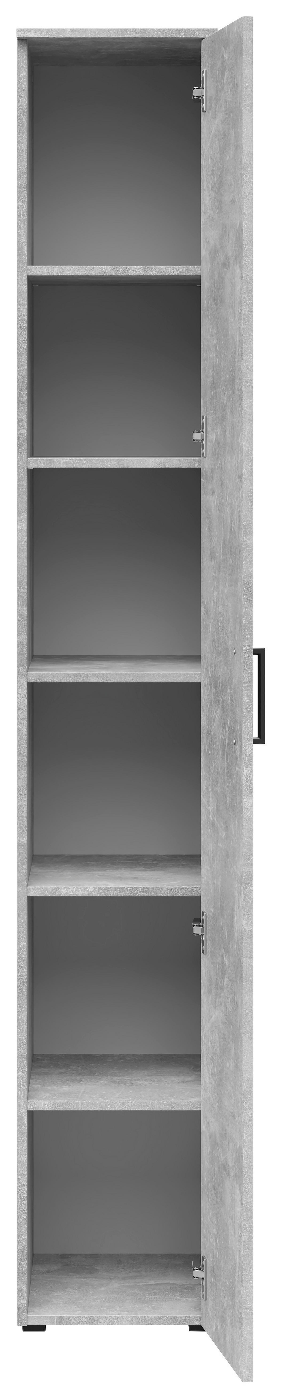 Schrank Multi-Stauraum Typ 8 Beton Optik B/H/T: ca. 30x195x40 cm Multi-Stauraum Typ 8 - Beton (30,00/195,00/40,00cm)