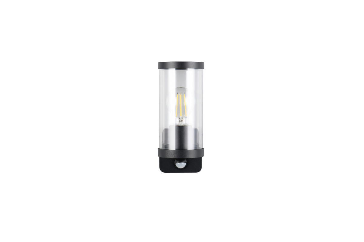 Reality Wandleuchte Bonito R21599132 schwarz transparent Metall Kunststoff B/H/T: ca. 9,5x23x12 cm E27 1 Brennstellen Bonito - schwarz/transparent (9,50/23,00/12,00cm) - Reality