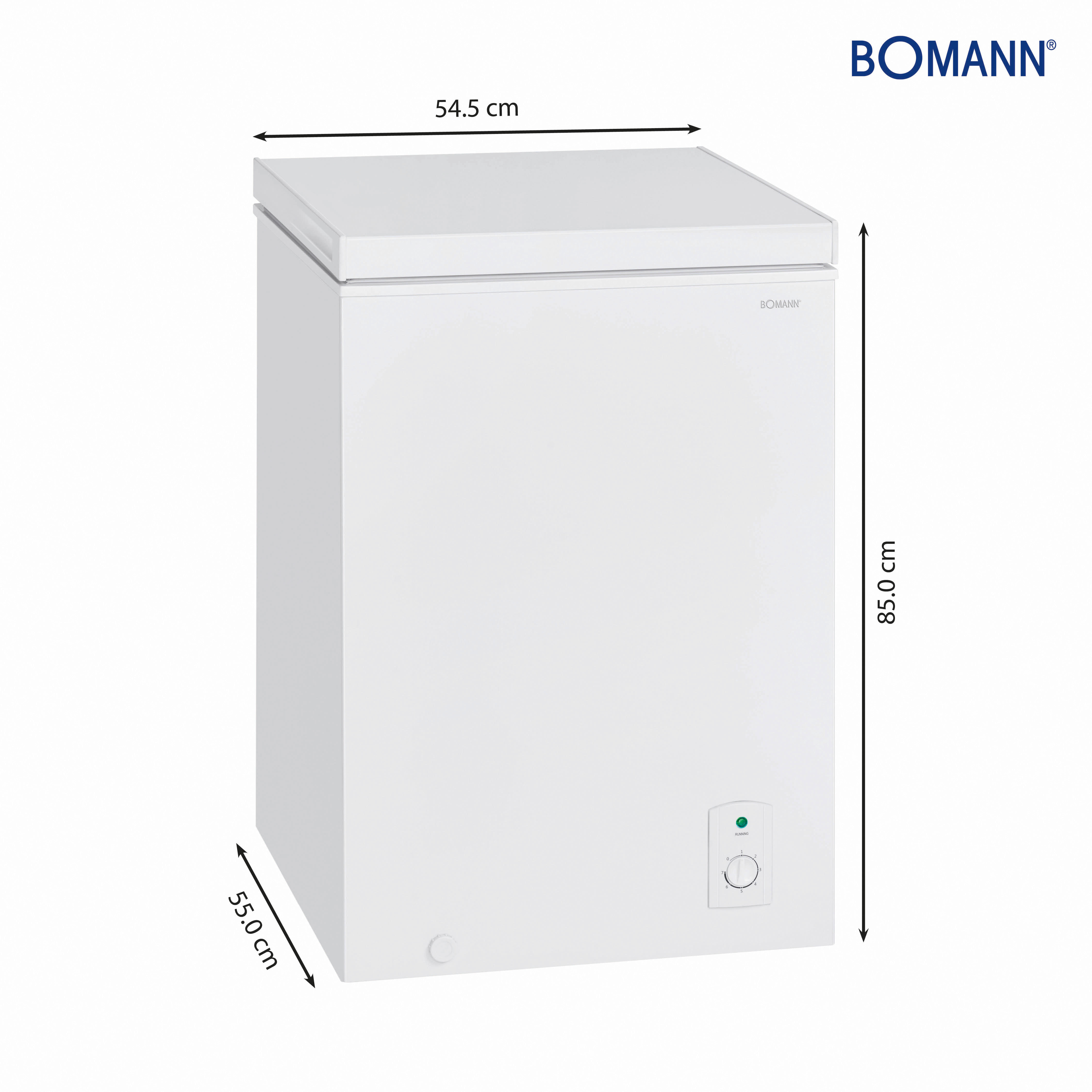 Bomann Gefriertruhe GT 7337 weiß B/H/T: ca. 55x85x55 cm