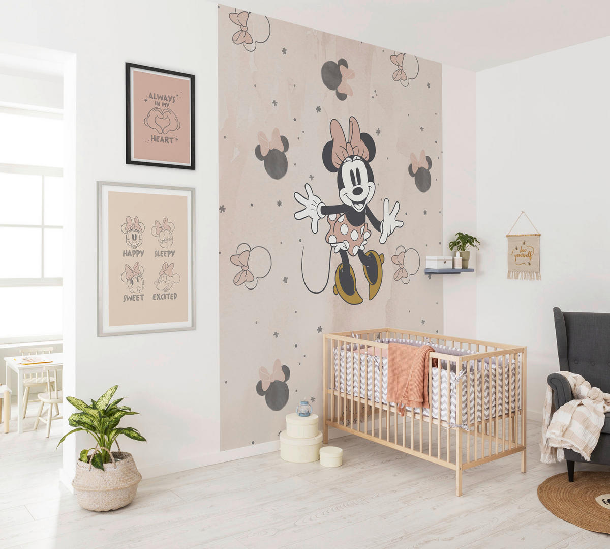Komar Fototapete Minnie Party Mouse Disney B/L: ca. 200x250 cm Minnie Party Mouse - (200,00/250,00cm) - Komar
