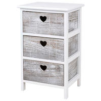 POCOline Aufbewahrungsregal weiß Holz B/H/L: ca. 29x58x35 cm Aufbewahrungsregal - weiß/grau (35,00/29,00/58,00cm) - POCOline