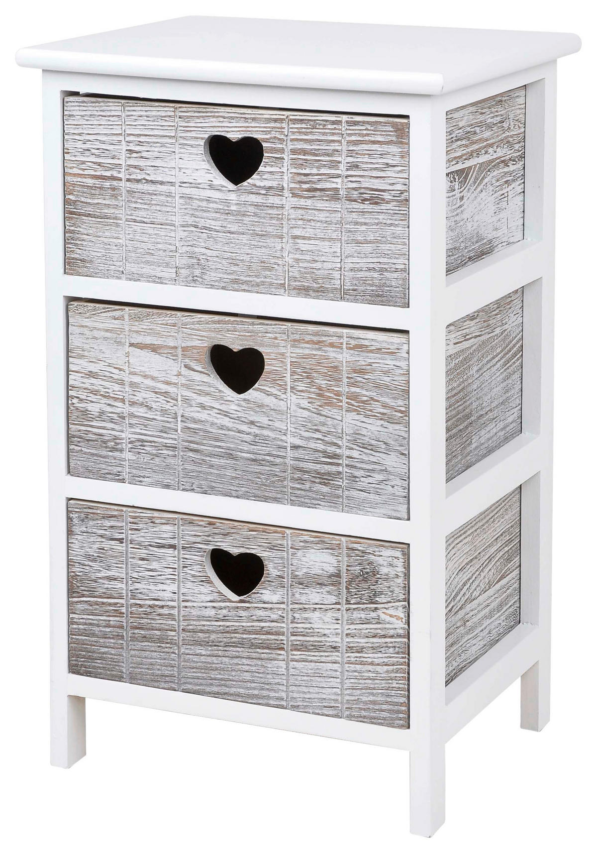 POCOline Aufbewahrungsregal weiß Holz B/H/L: ca. 29x58x35 cm Aufbewahrungsregal - weiß/grau (35,00/29,00/58,00cm) - POCOline