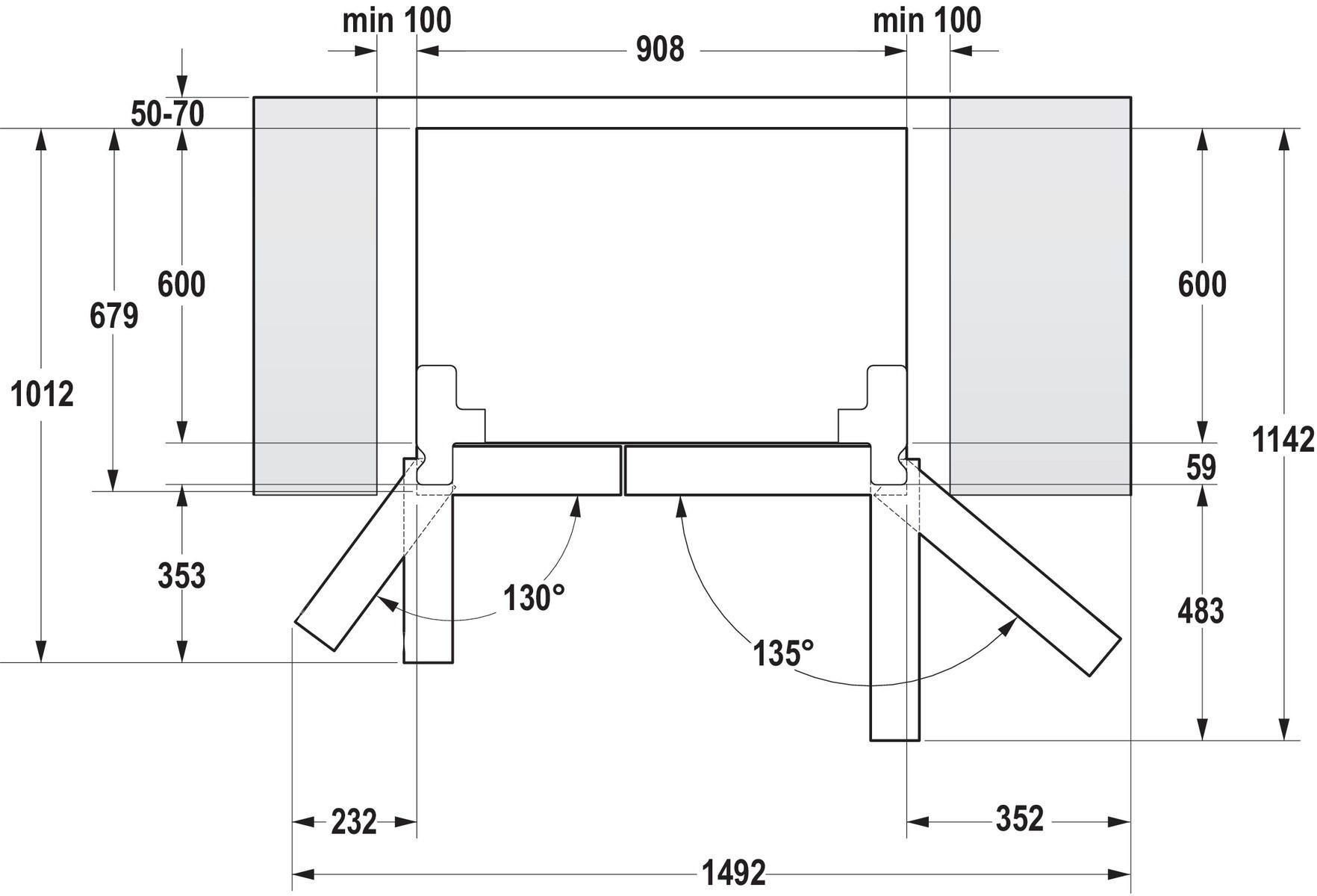 Gorenje Side-by-Side NRS9EVX Edelstahloptik B/H/T: ca. 91x179x69 cm