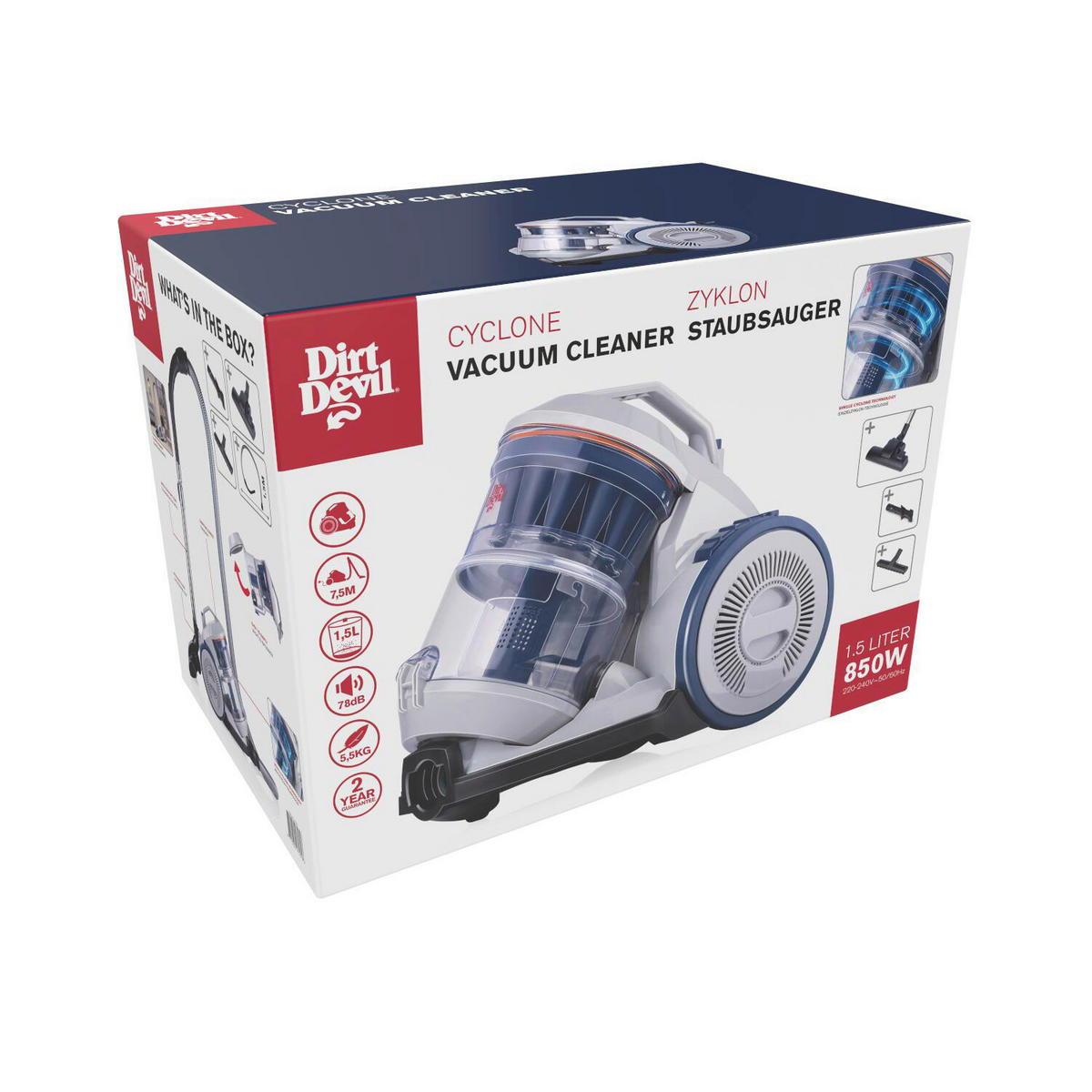 Bodenstaubsauger blau grau Dirt Devil - blau/grau