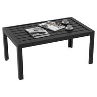 Outsunny Balkontisch schwarz Stahl B/H/L: ca. 61x46x101,5 cm Balkontisch - schwarz (101,50/61,00/46,00cm) - Outsunny