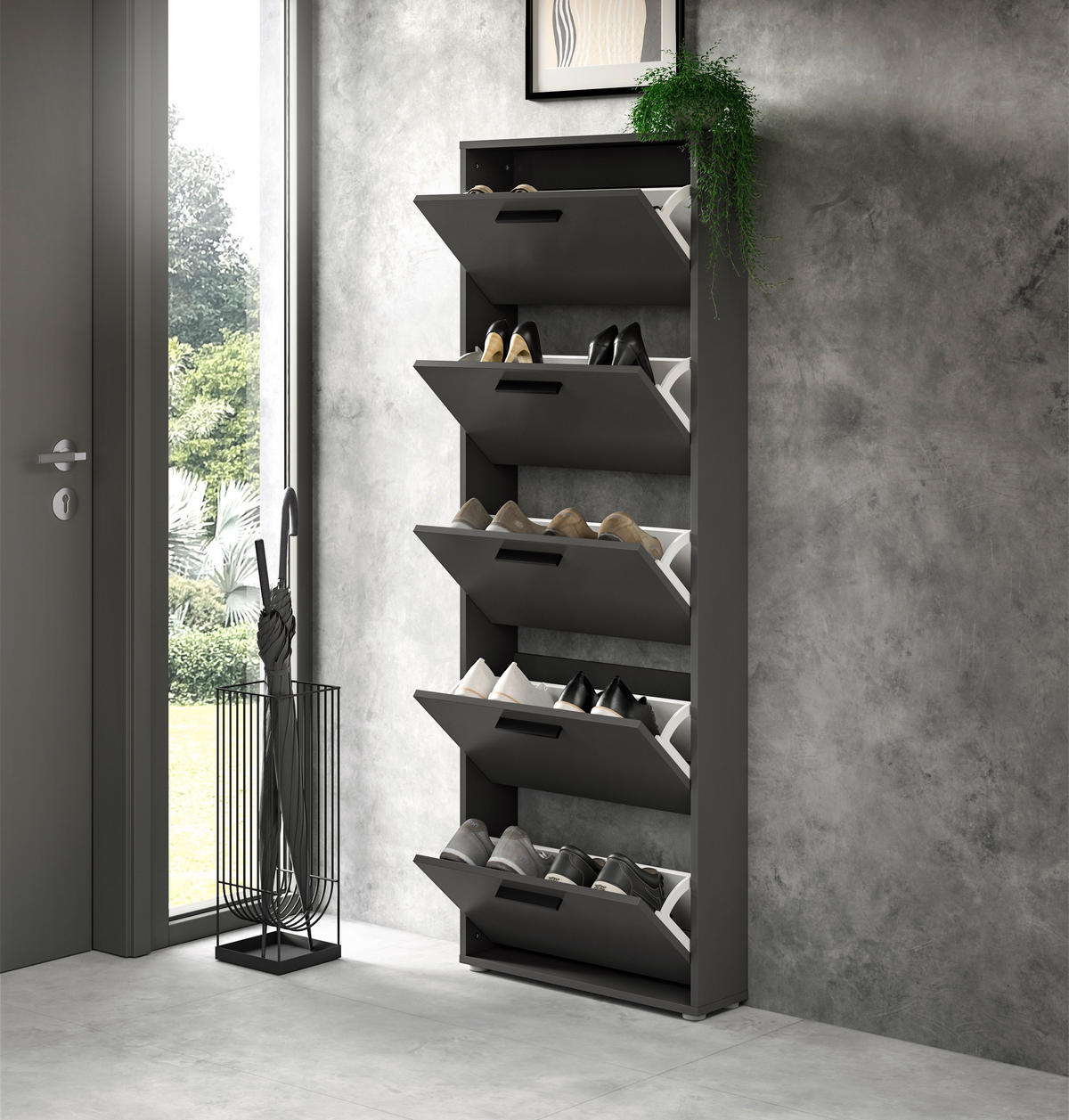 Schuhkipper SAM anthrazit B/H/T: ca. 59x169x17 cm SAM - anthrazit (59,00/169,00/17,00cm)