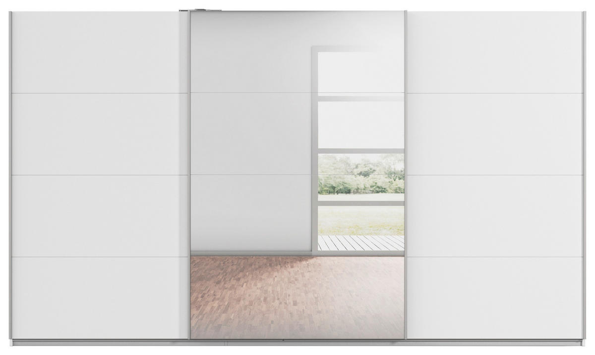 Kleiderschrank Kulmbach Alpinweiß B/H/T: ca. 360x210x62 cm Kulmbach - Alpinweiß/Alu (360,00/210,00/62,00cm)