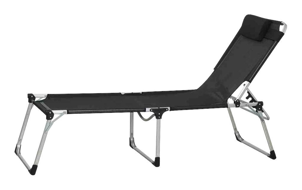 Gardamo Gartenliege SOLE schwarz Aluminium SOLE - schwarz - Gardamo