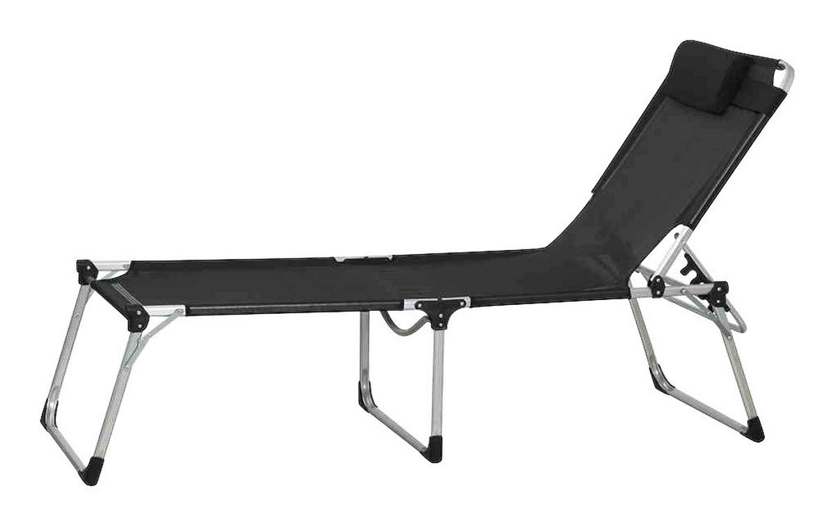 Gardamo Gartenliege SOLE schwarz Aluminium SOLE - schwarz - Gardamo