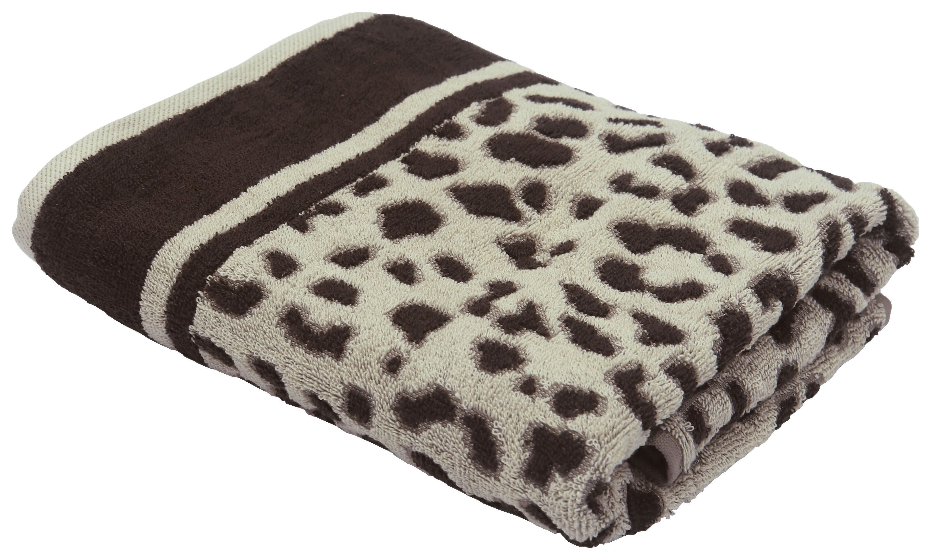 Duschtuch Duschtuch_Jacquard_Leo - braun/beige (70,00/140,00cm)