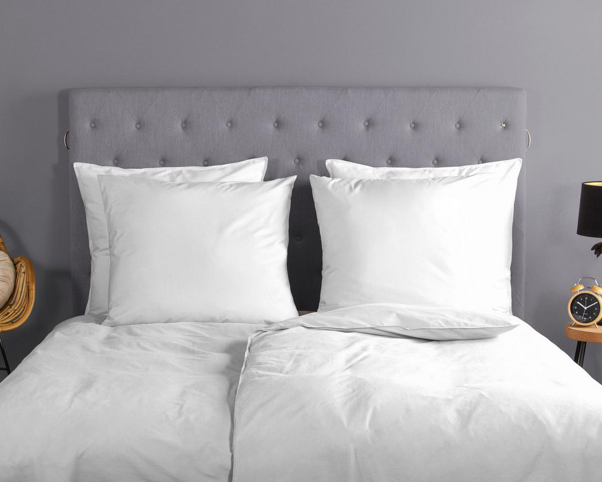 Baumwoll Bettwäsche Bettwäsche-Baumwolle_uni weiss - weiß (135,00/200,00cm) - Good Morning