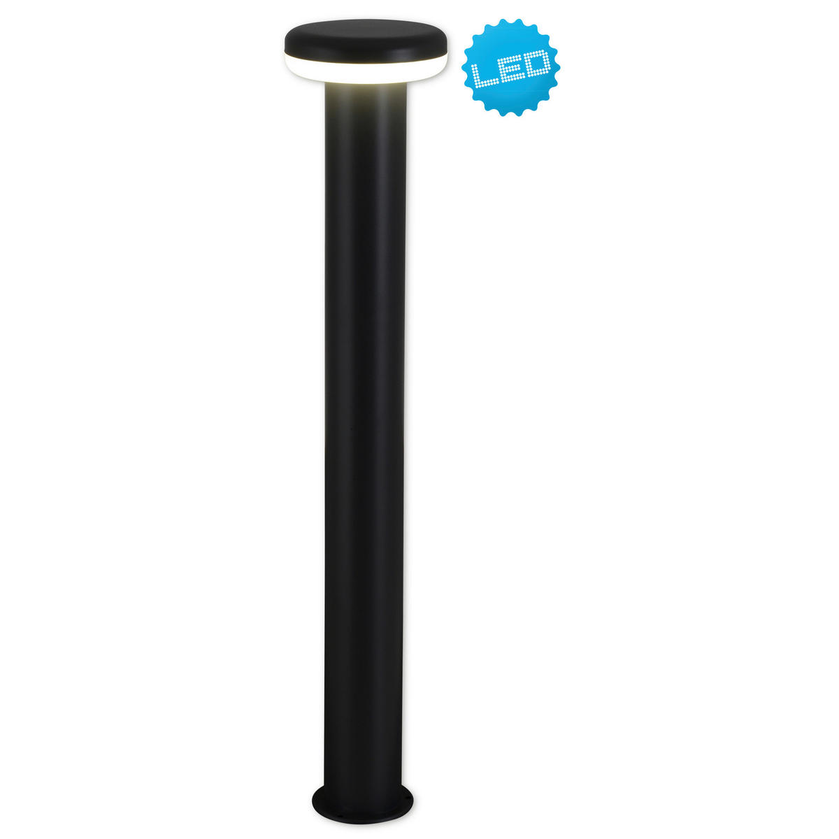 Näve Leuchten LED-Außensockelleuchte 2095997 anthrazit Metall Kunststoff H/D: ca. 76x15 cm LED-Außensockelleuchte "Pilz" - anthrazit (15,00/76,00cm) - Näve Leuchten