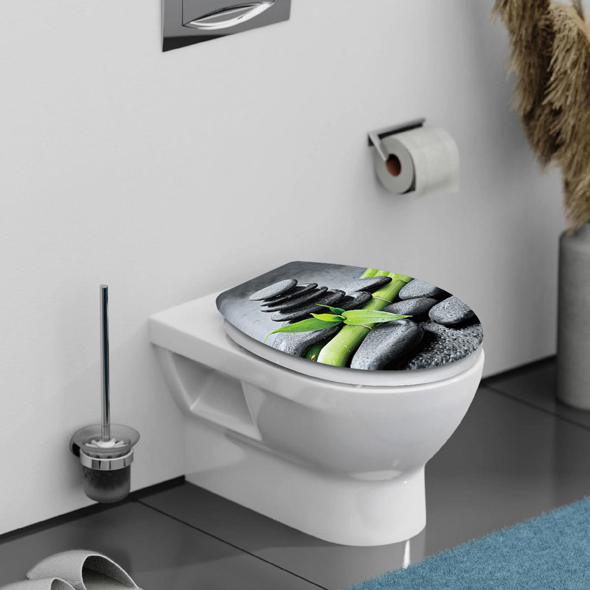 WC-Sitz grau Duroplast WC-Sitz_Zen_Steine Duroplast - grau
