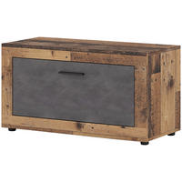 Schuhschrank LUNA 2 Eiche Matera Nachbildung Beton Optik B/H/T: ca. 88,9x48x40 cm LUNA 2 - Eiche/Beton (88,90/48,00/40,00cm) - WIPMEB