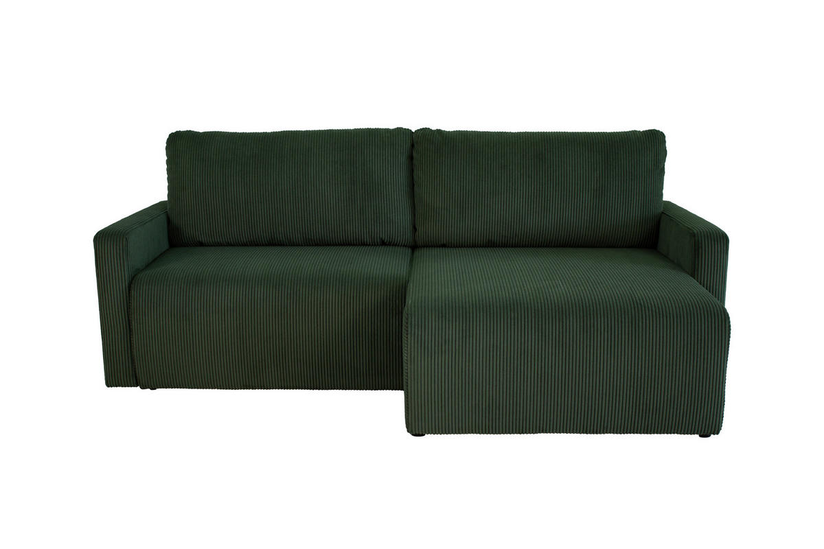 Ecksofa Dave grün Microfaser B/H/T: ca. 227x92x146 cm Dave - schwarz/grün (227,00/92,00/146,00cm)