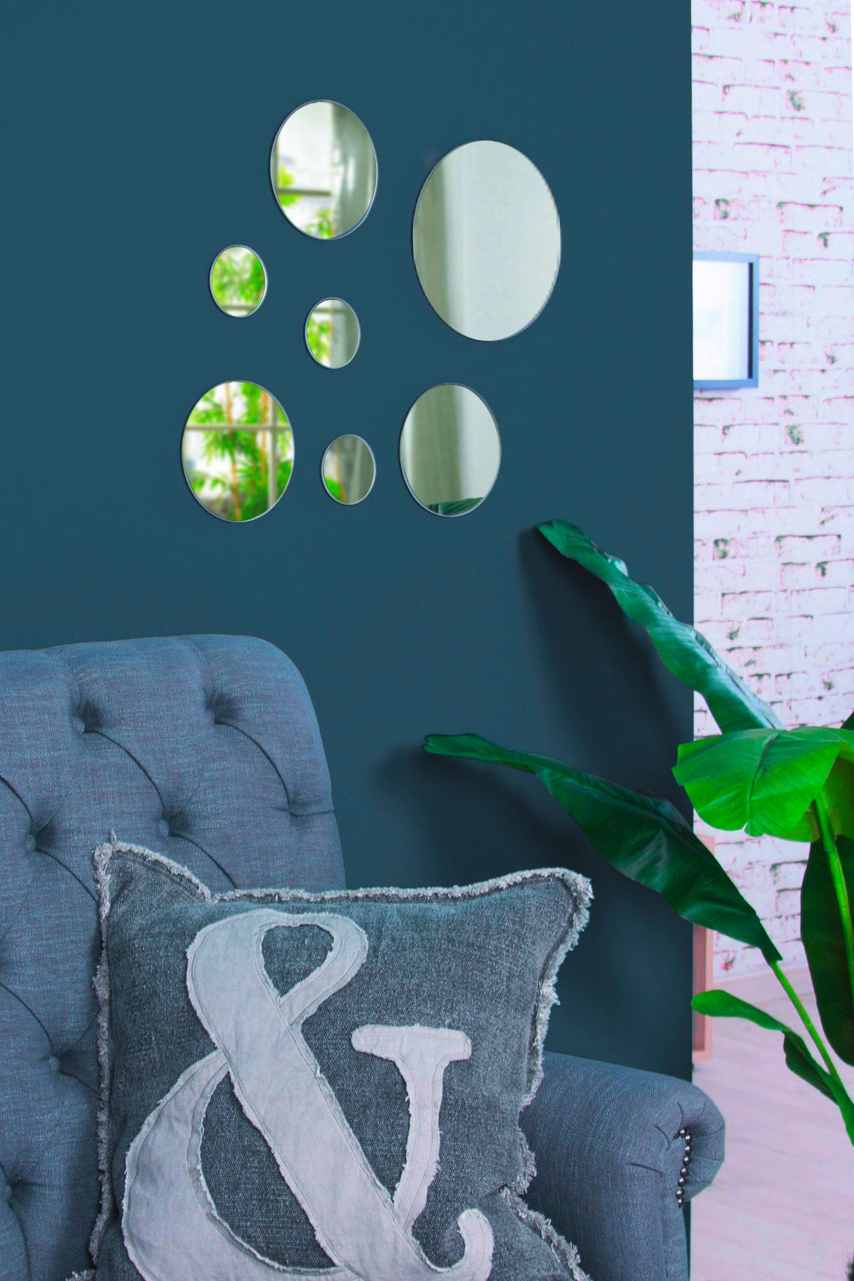 Wandspiegel-Set Circle grau Circle - grau