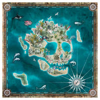Komar Fototapete Skull Island B/L: ca. 250x250 cm Skull Island - (250,00/250,00cm) - Komar