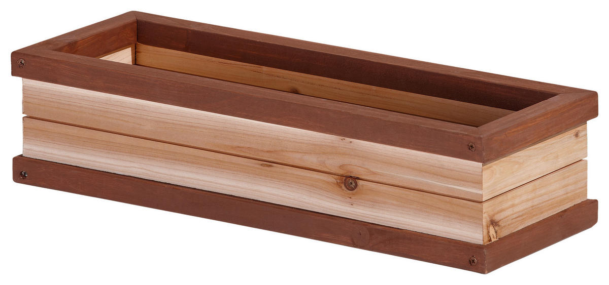 AXI Blumenkasten braun Holz B/H/L: ca. 19x12x54 cm Blumenkasten - braun/natur (54,00/19,00/12,00cm) - AXI