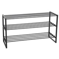 Schuhregal Stine schwarz Metall B/H/T: ca. 90x50x30 cm Stine - schwarz (90,00/50,00/30,00cm)