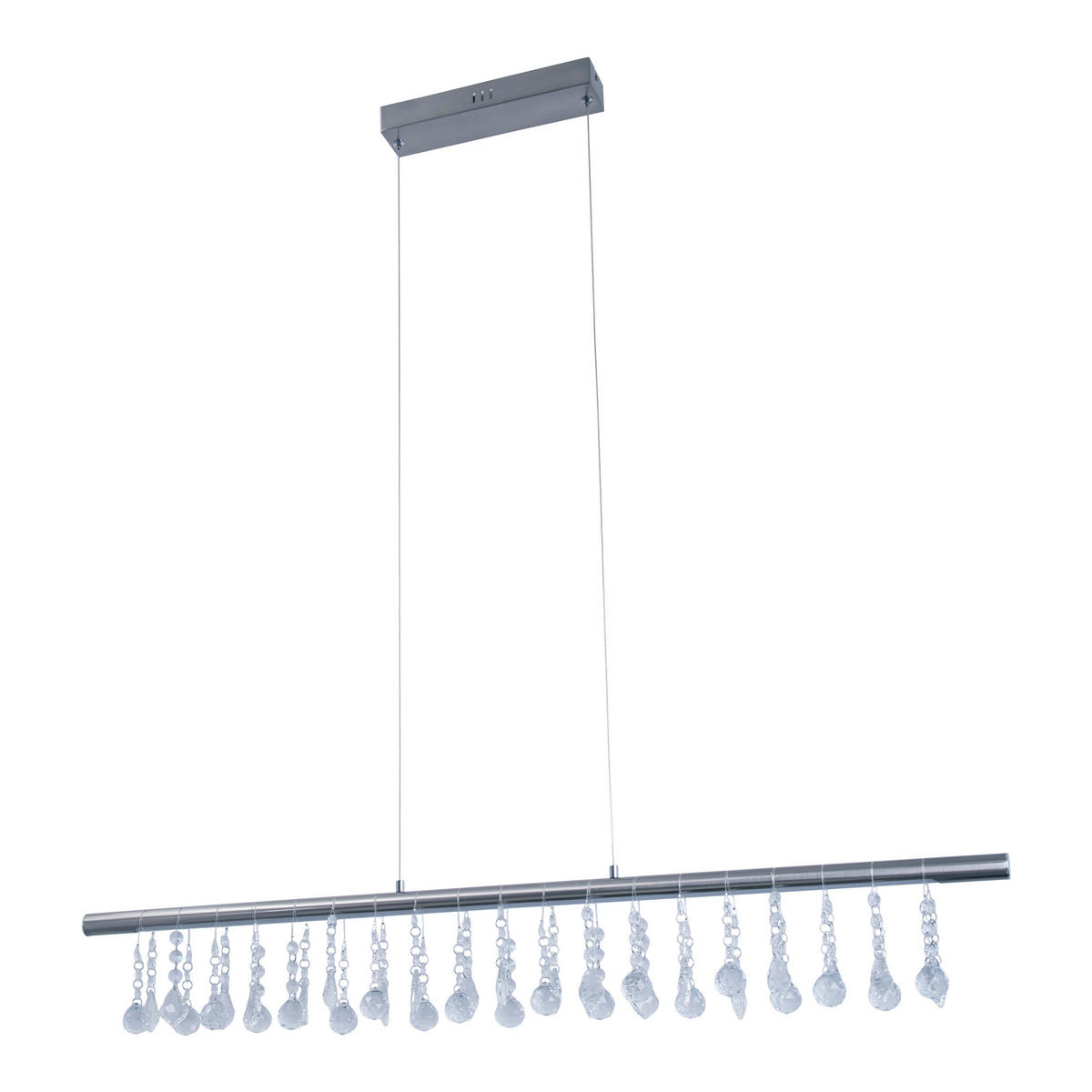 Näve Leuchten Pendelleuchte 7093150 stahlfarbig Kunststoff Metall B/H/T: ca. 6x120x100 cm null 1 Brennstellen Nobilis - stahlfarbig (6,00/120,00/100,00cm) - Näve Leuchten