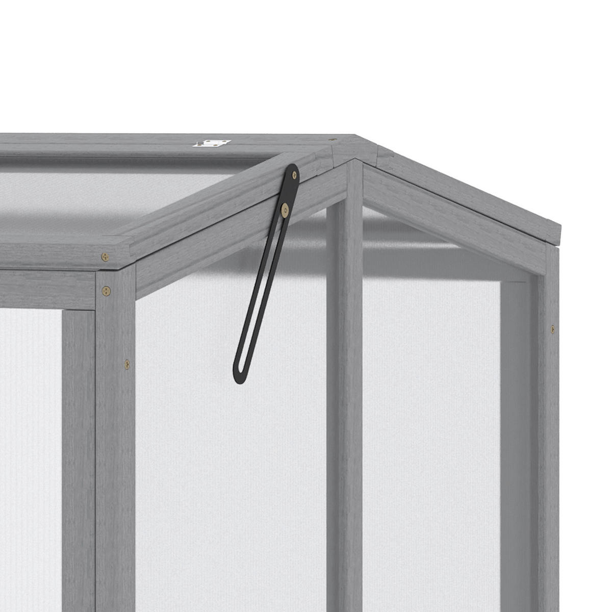 Outsunny Frühbeet B/H/L: ca. 80x58x90 cm Frühbeet - hellgrau (90,00/80,00/58,00cm) - Outsunny