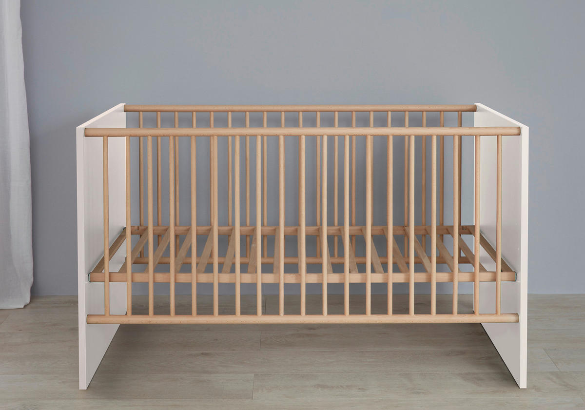 Babybett Mats weiß B/H/T: ca. 144x83x78 cm Mats - weiß (144,00/83,00/78,00cm) - Trendteam