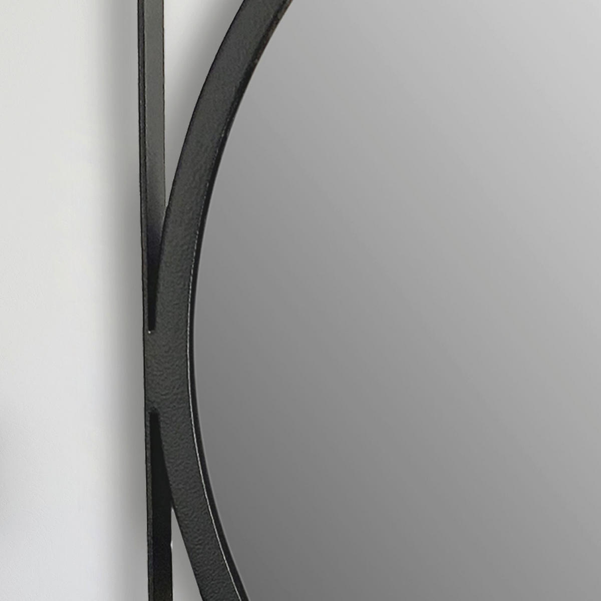Wandspiegel schwarz Metall T/D: ca. 2,5x54 cm Wandspiegel - schwarz (54,00cm) - Wohnling