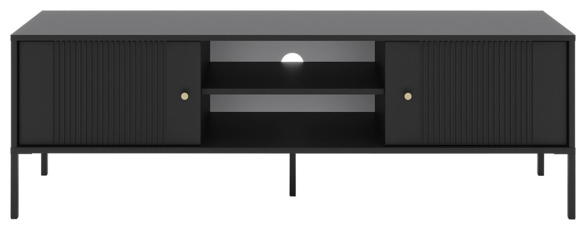 TV-Lowboard ISEO schwarz matt B/H/T: ca. 154,5x50,5x39 cm ISEO - schwarz (154,50/50,50/39,00cm) - WIPMEB