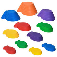 Outsunny Kinder Balanciersteine 11-tlg. B/H/L: ca. 31x42x20 cm Flußsteine - bunt (20,00/31,00/42,00cm) - Outsunny