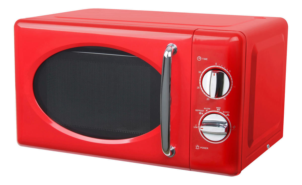 POCOline Mikrowelle 20MX30-L rot Metall B/H/T: ca. 45x26x35 cm ca. 20 l Mikrowelle_Neapel - rot (45,00/26,00/35,00cm) - POCOline