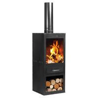CookKing Gartenofen Rosa schwarz Stahl B/H/T: ca. 40x150x40 cm Rosa - schwarz (40,00/150,00/40,00cm) - CookKing