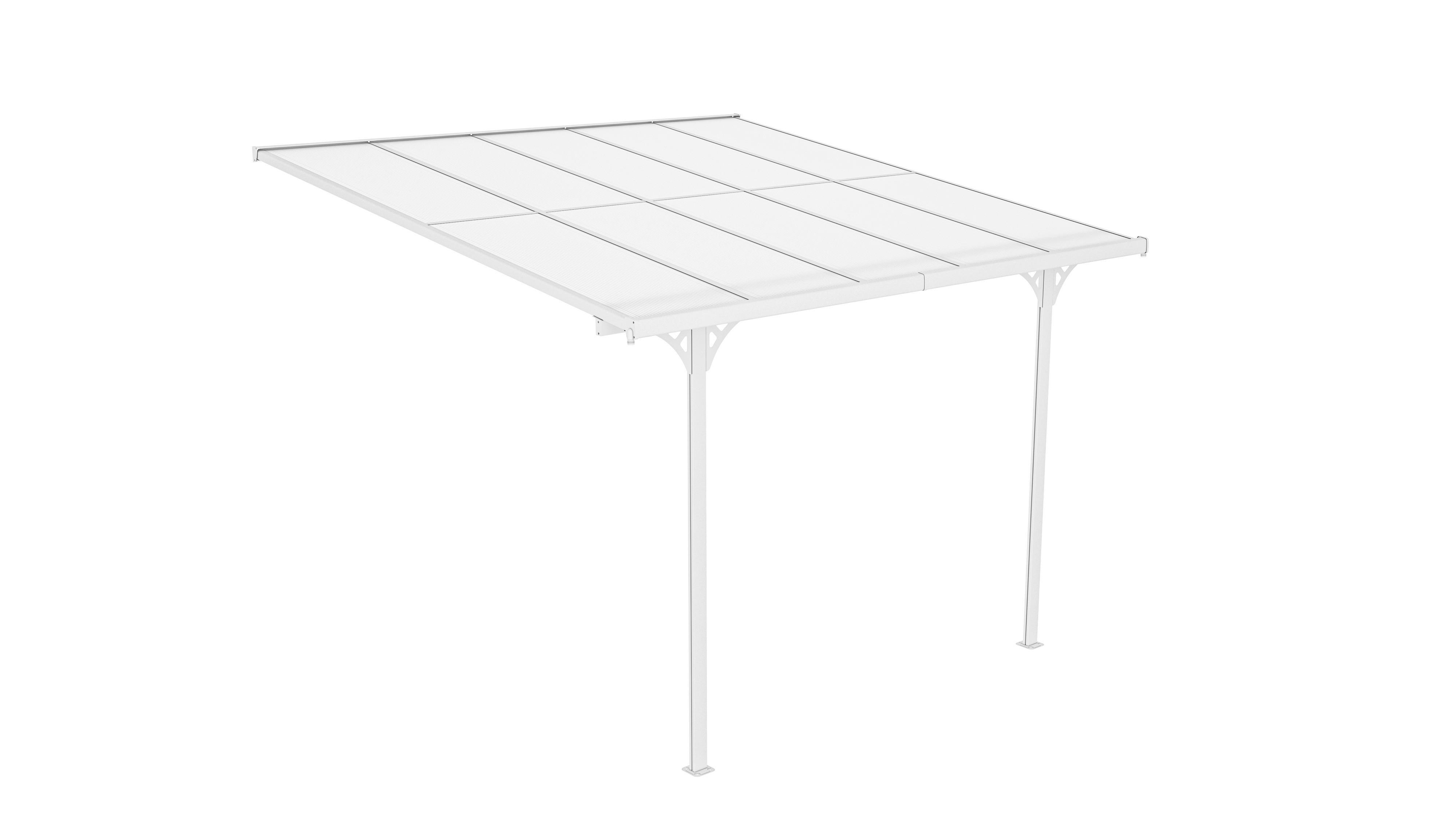 Westmann Terrassenüberdachung Bruce weiß Aluminium B/H/L: ca. 313x270x300 cm Bruce - weiß (300,00/313,00/270,00cm) - Westmann