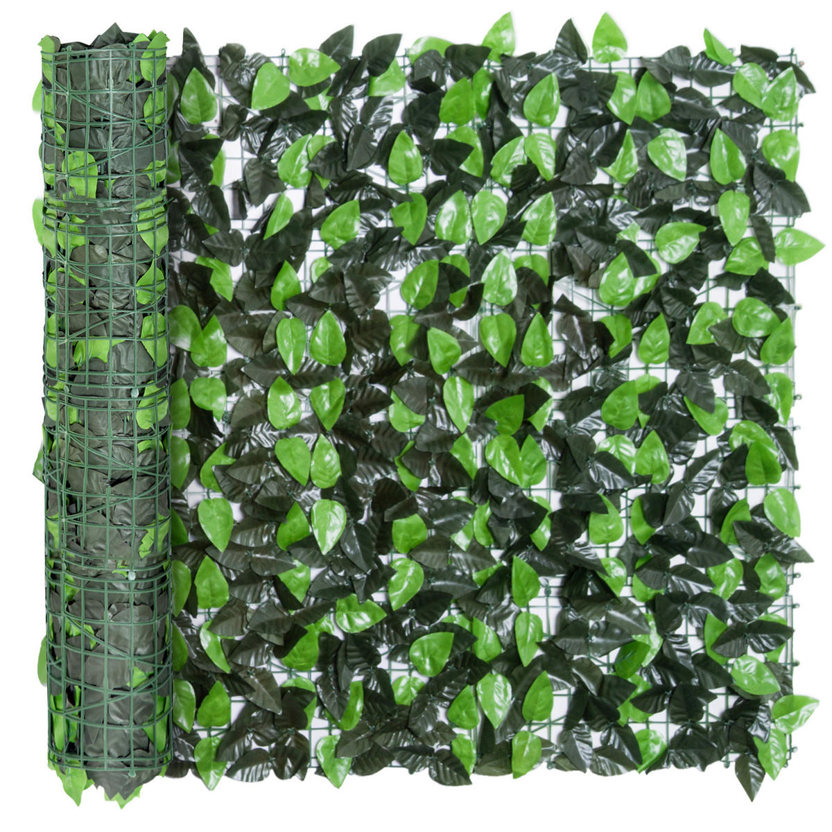 Outsunny Künstliche Hecke grün Kunststoff H/L: ca. 100x300 cm Künstliche Hecke - grün (300,00cm) - Outsunny